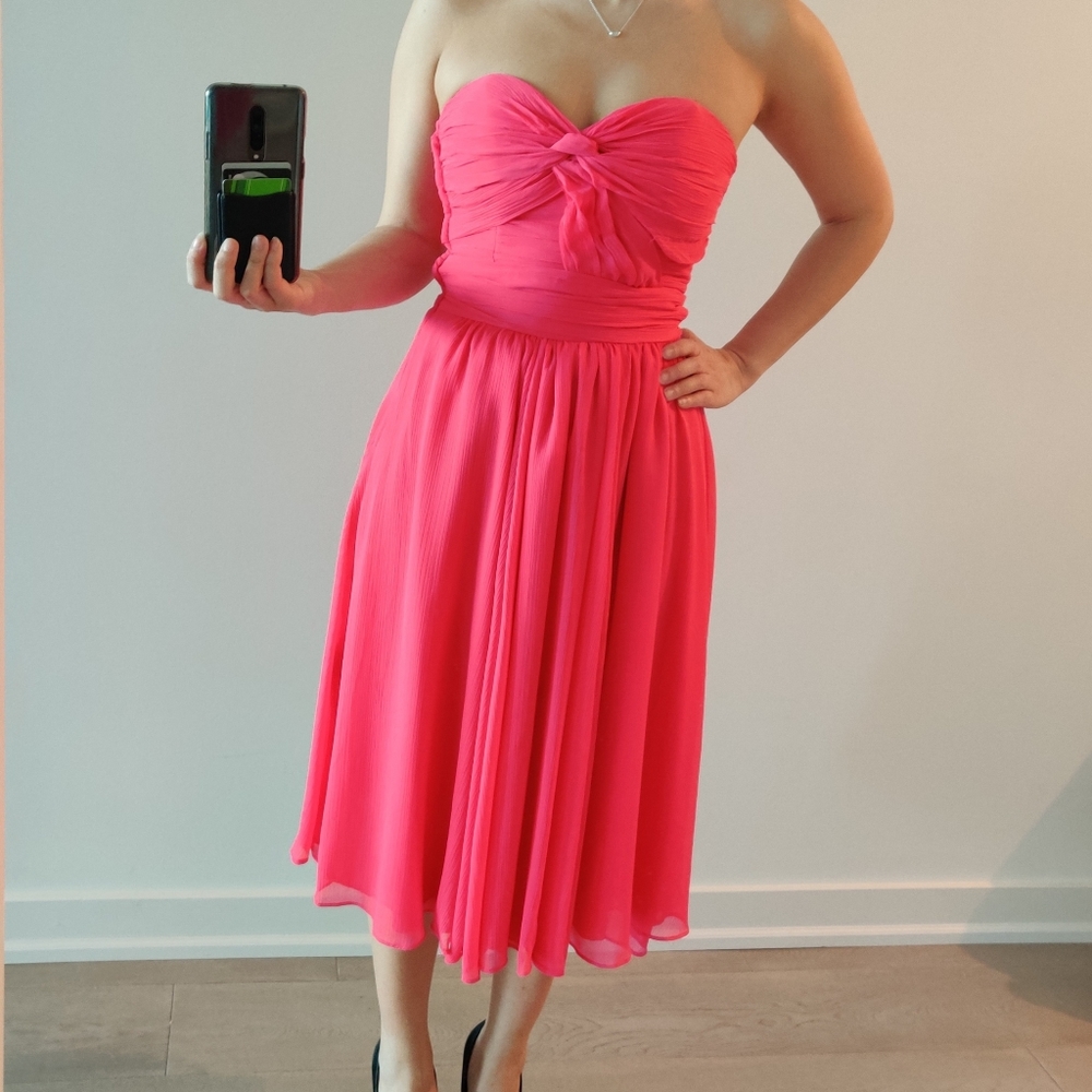 Pink chiffon dress
